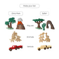 Natural Woodland Animals and Car Toy Set